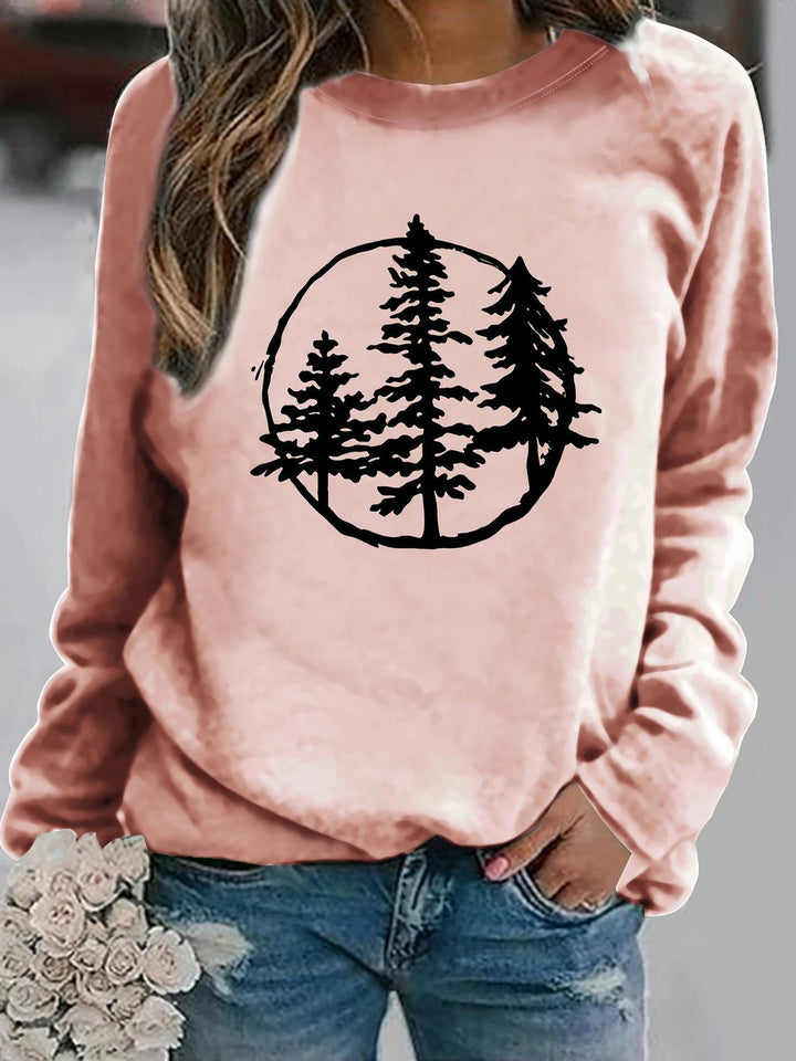 Sweatshirt pour femmes avec un motif nature cool et une coupe décontractée