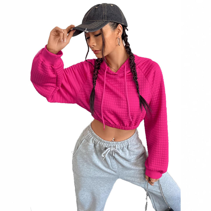 Hoodie cropped pour femmes avec design structuré