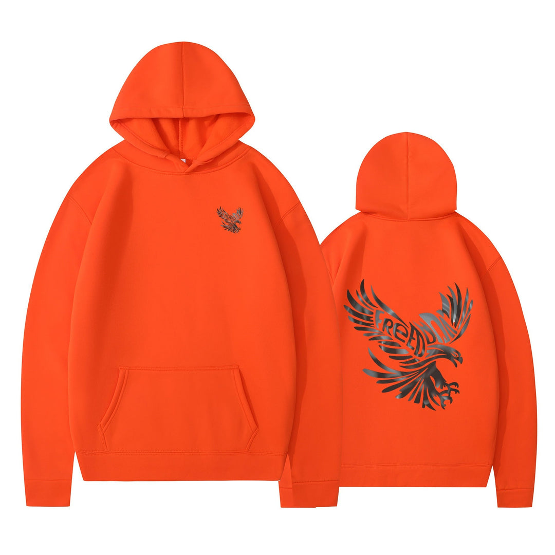 Sweat à capuche pour femmes avec design emblématique d'aigle et doublure douce