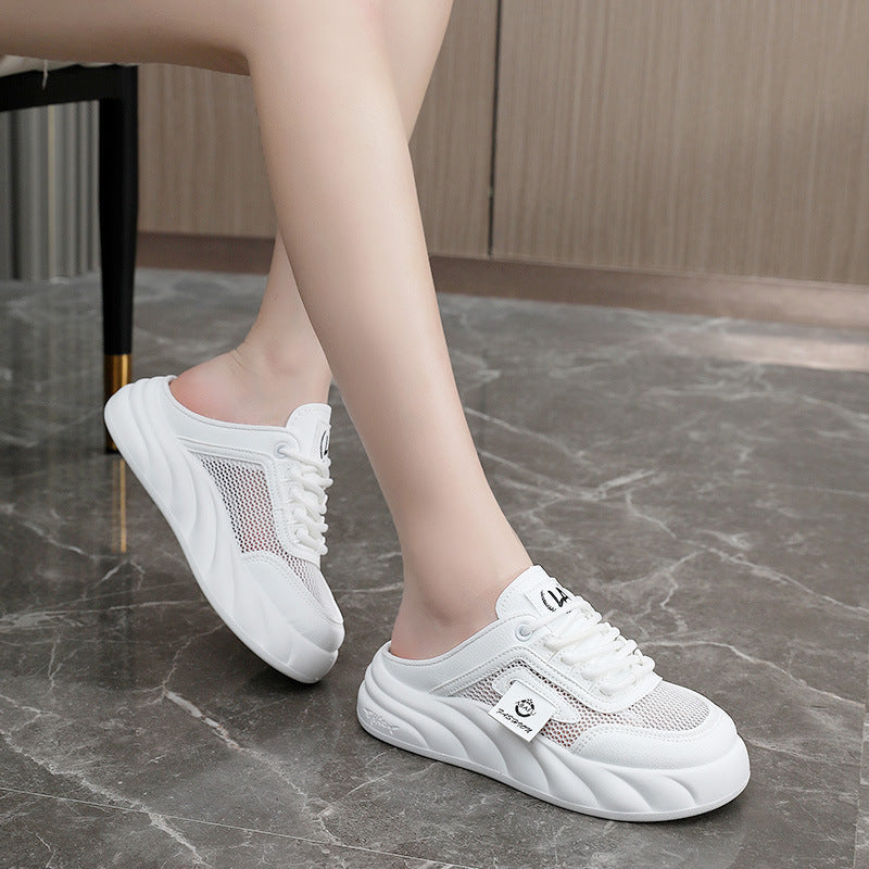 Mules Sneakers pour femmes avec dessus en mesh respirant et amorti confortable