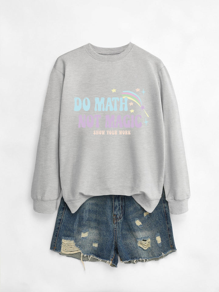 Sweat-shirt décontracté pour femmes avec motif mathématique inspirant