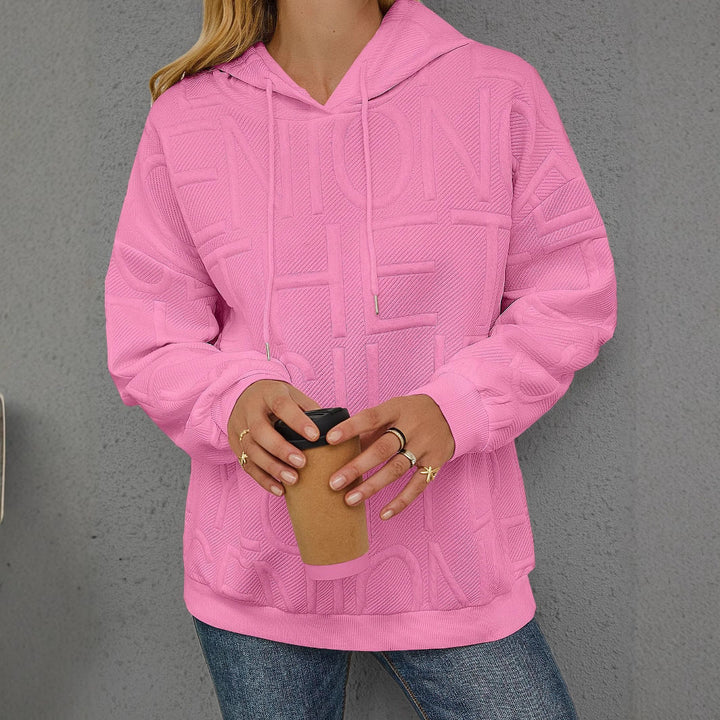 Sweat à capuche oversize pour femmes avec design texturé