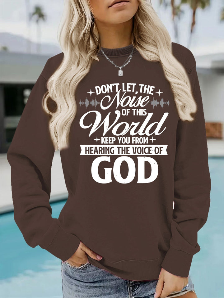 Sweatshirt pour femmes avec impression inspirante et coupe confortable