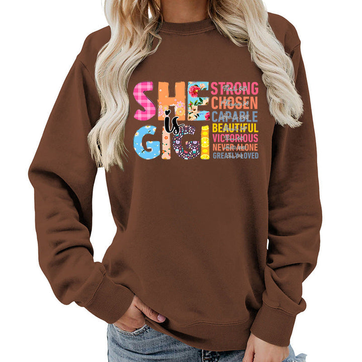 Sweat-shirt pour femmes avec design de texte inspirant