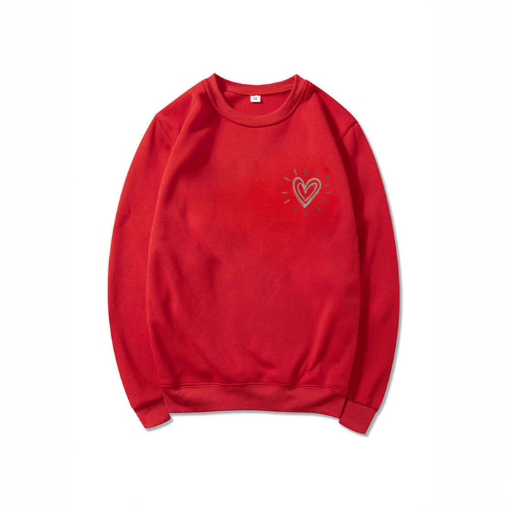 Sweatshirt Oversized pour Femmes avec un mignon motif en forme de cœur et une coupe décontractée