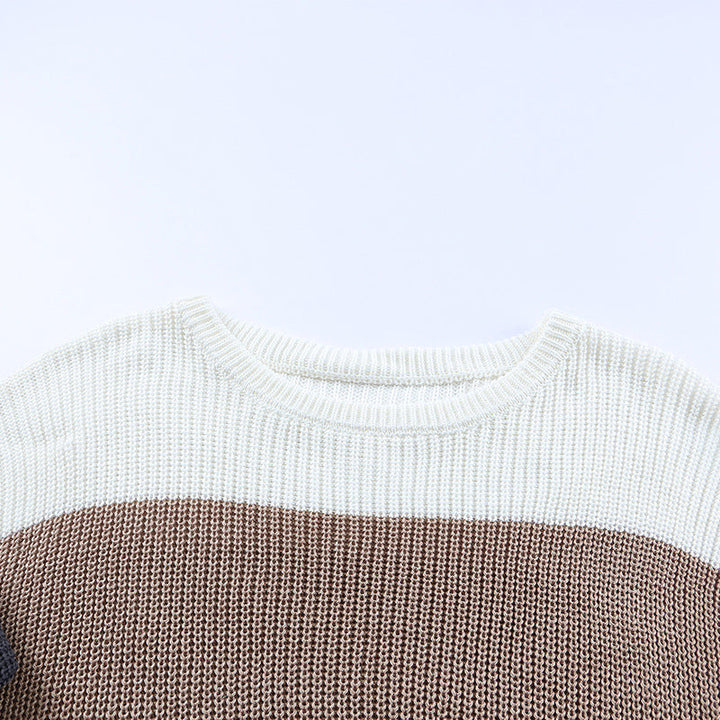Pull en Tricot FARBLOCK pour Femmes | STYLE MODERNE ET CONFORTABLE