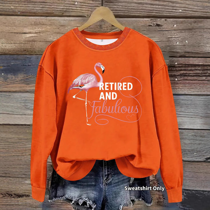 Sweat-shirt pour femmes avec un motif de flamant rose unique et une impression inspirante