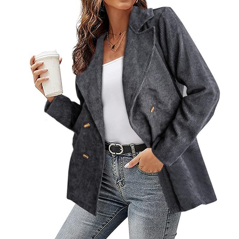Manteau double boutonnage pour femmes