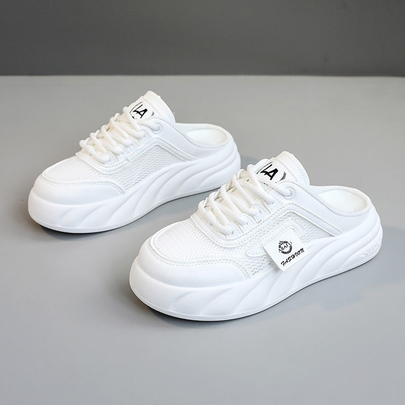 Mules Sneakers pour femmes avec dessus en mesh respirant et amorti confortable