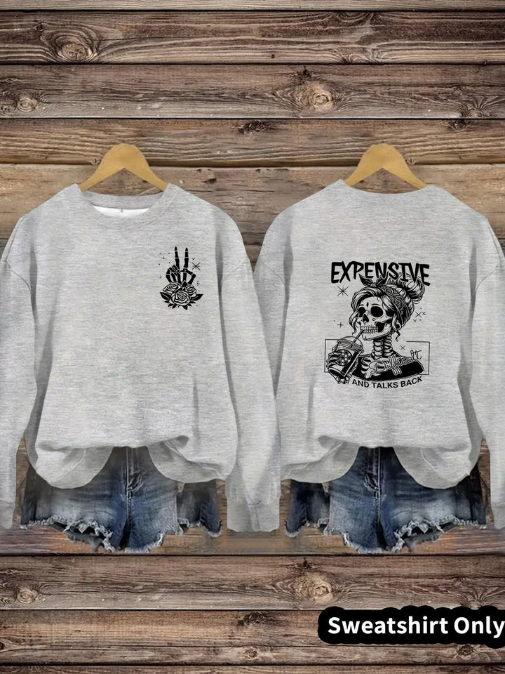 Sweat-shirt pour femmes avec motif créatif et coupe décontractée