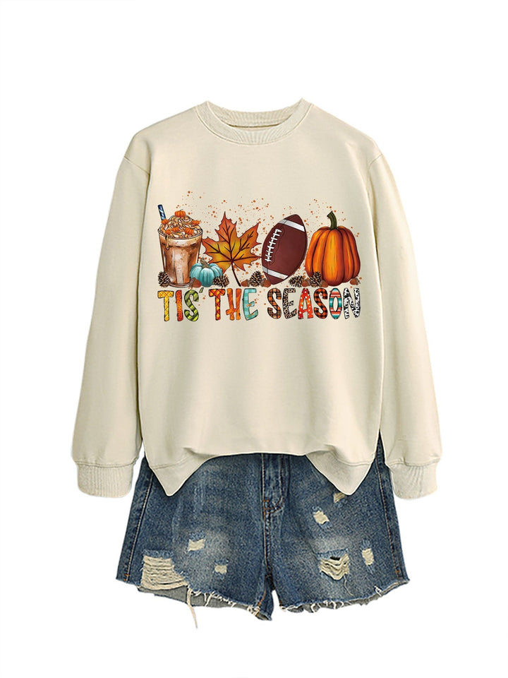 Sweatshirt pour femmes avec motif automnal et coupe décontractée