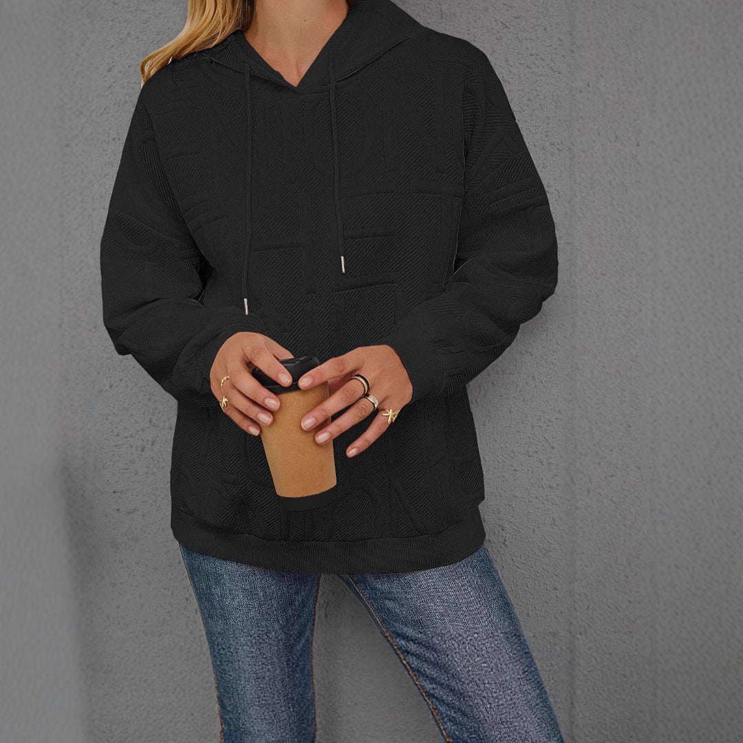 Sweat à capuche oversize pour femmes avec design texturé