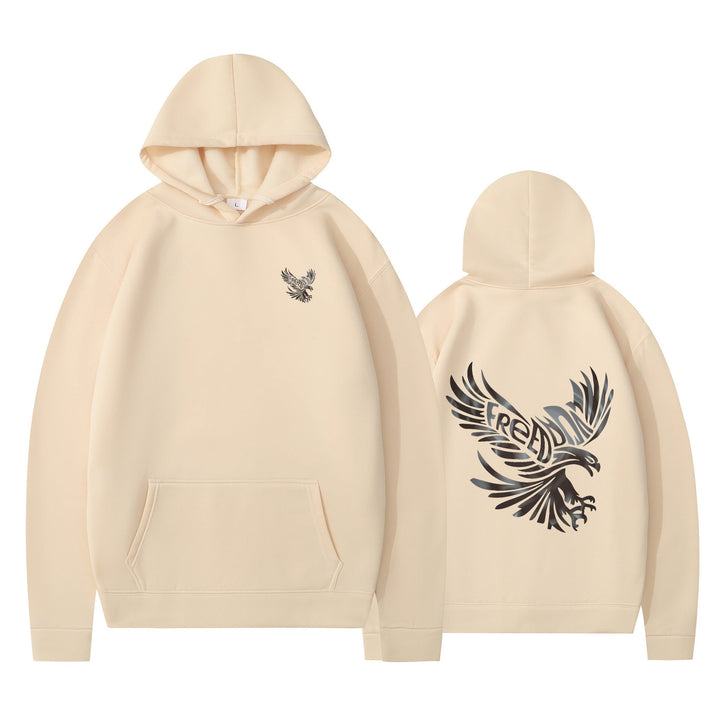 Sweat à capuche pour femmes avec design emblématique d'aigle et doublure douce