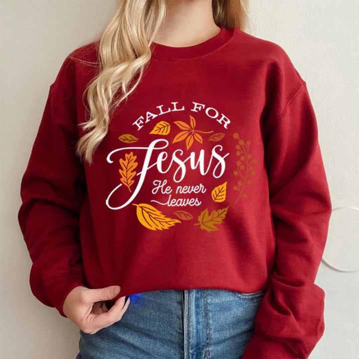 Sweatshirt pour femmes avec un motif botanique automnal inspirant et une doublure intérieure agréablement douce