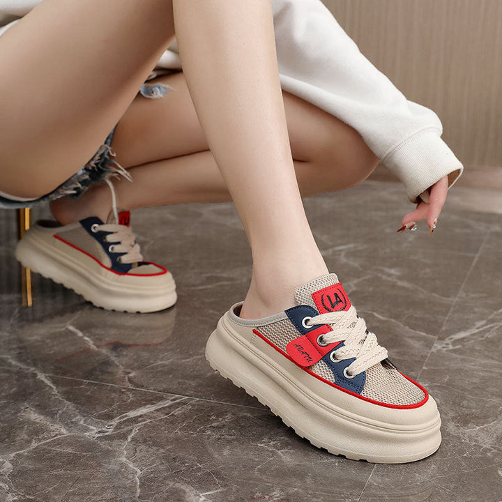 Baskets Slip-On pour Femmes avec Tige en Mesh Respirant et Design Tendance
