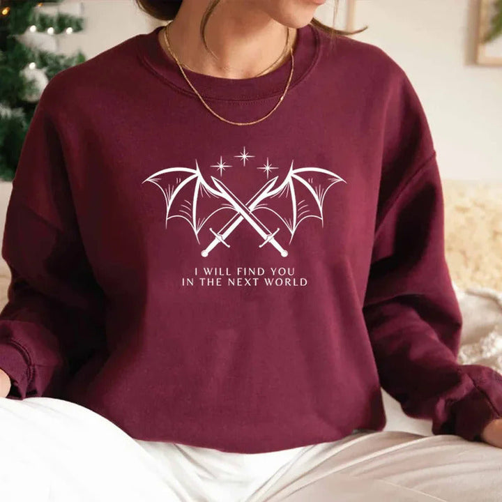 Sweatshirt pour femmes avec design graphique artistique et inscription inspirante