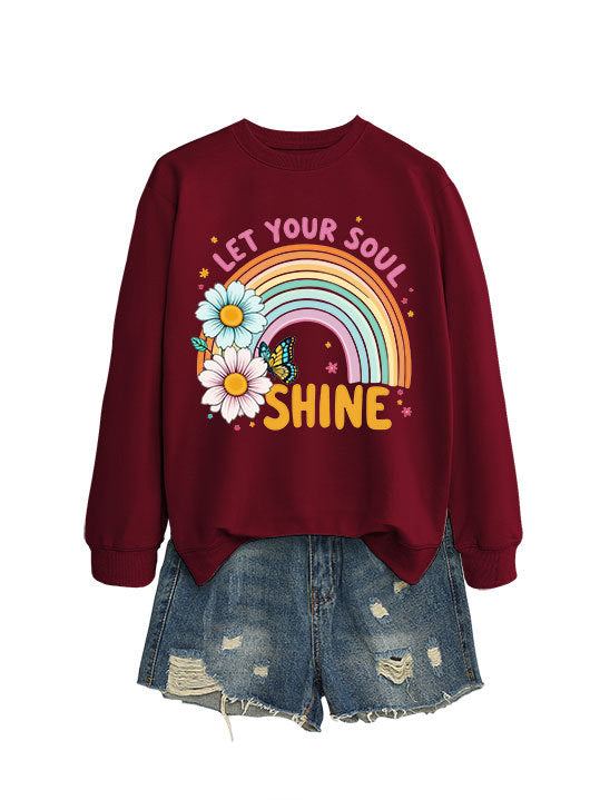 Sweat-shirt pour femmes avec dégradé de couleurs et design graphique floral