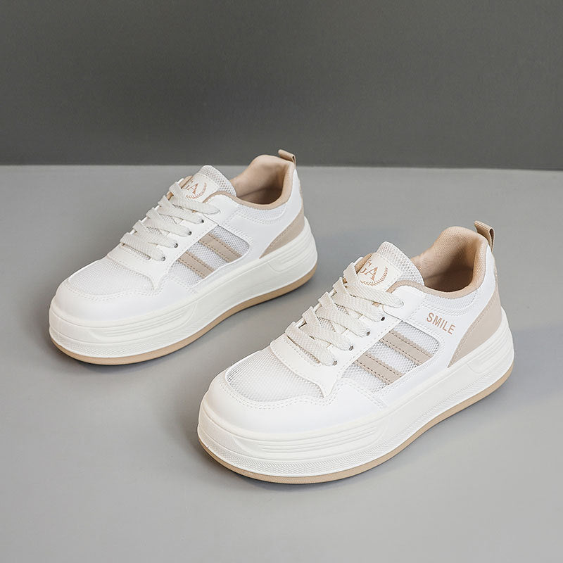 Baskets plates sportives pour femmes avec tige en mesh respirant et semelle amortissante