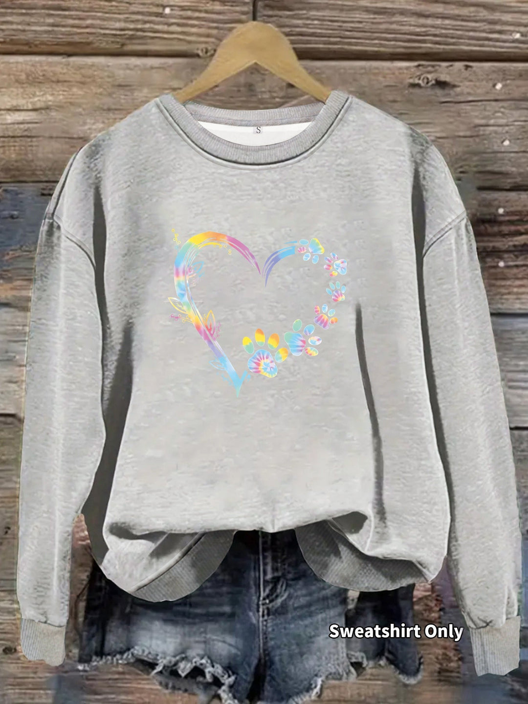 Sweat-shirt pour femmes avec design de cœur floral et coupe confortable