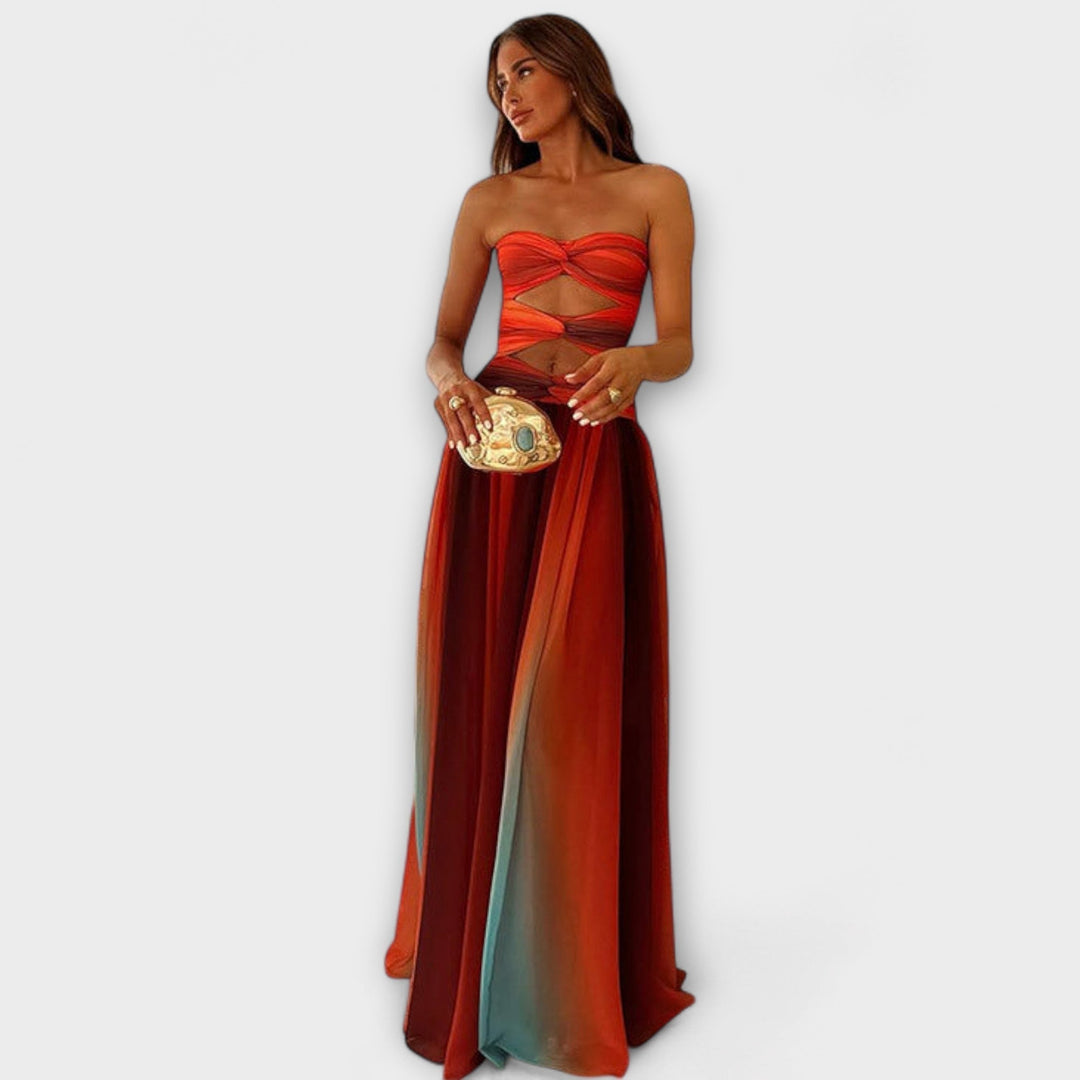Laney - Robe maxi à épaules dénudées
