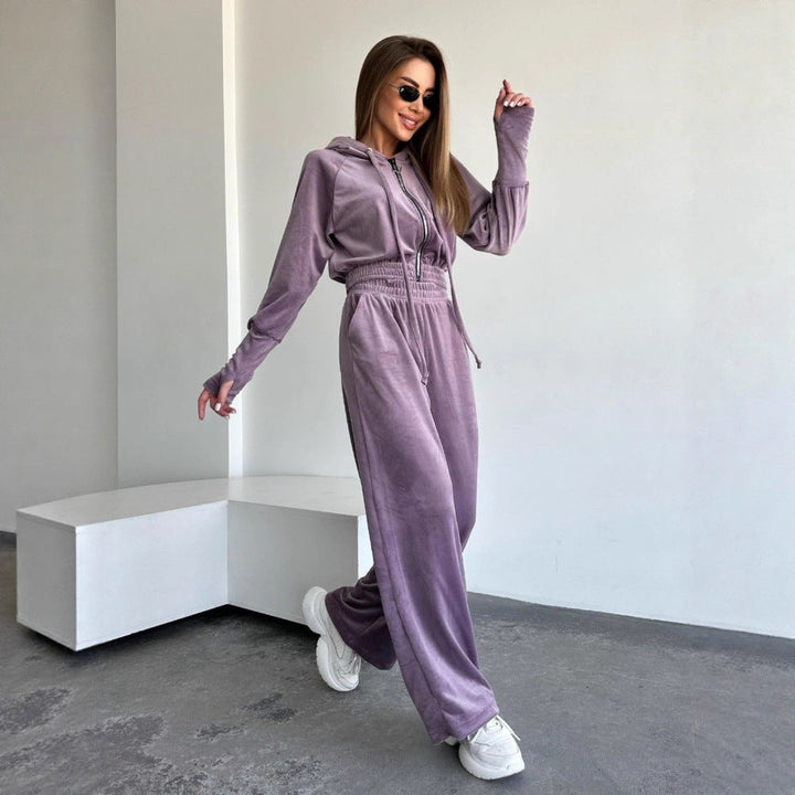 Ensemble de loisirs féminin à la mode avec une coupe décontractée et des poches pratiques