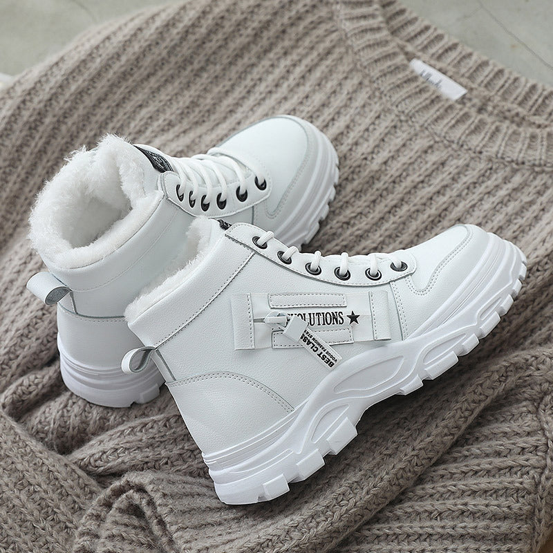 Bottes montantes d'hiver pour femmes avec doublure douce et semelle antidérapante