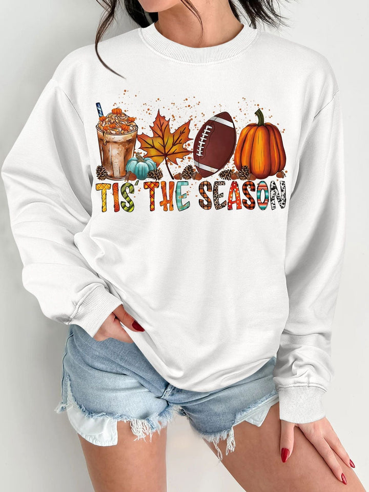 Sweatshirt pour femmes avec motif automnal et coupe décontractée