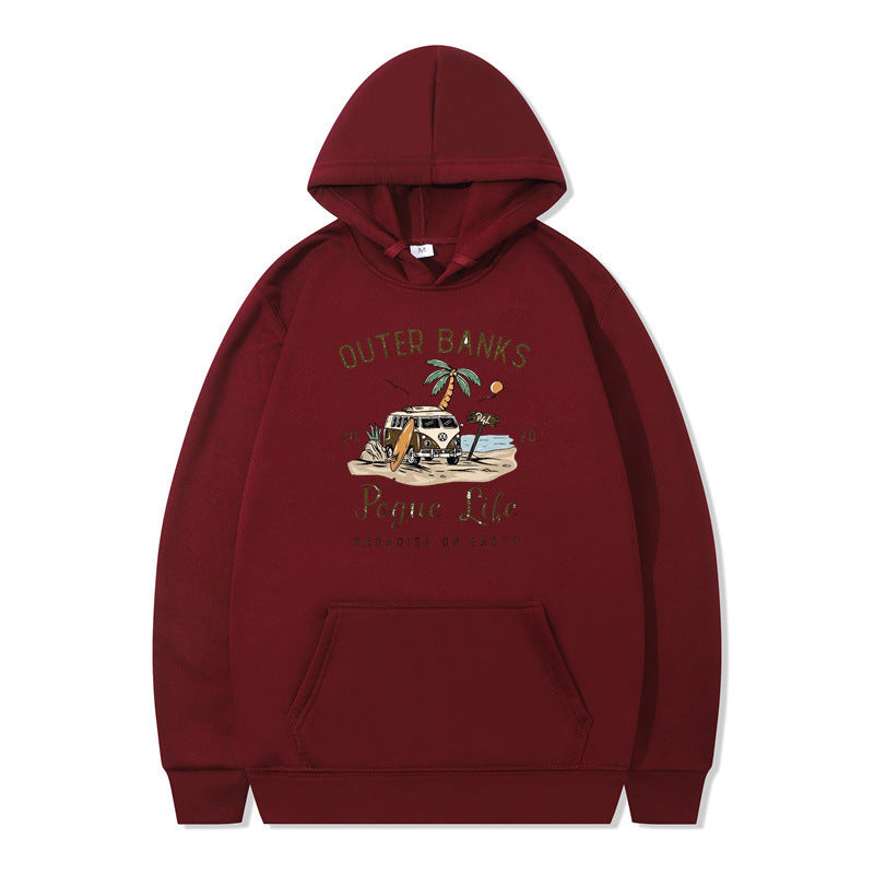 Sweat à capuche pour femmes avec design maritime et impression inspirante
