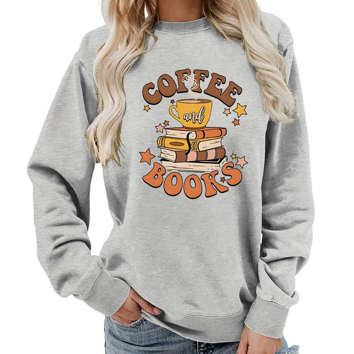 Sweatshirt pour femmes avec design créatif de livre de café