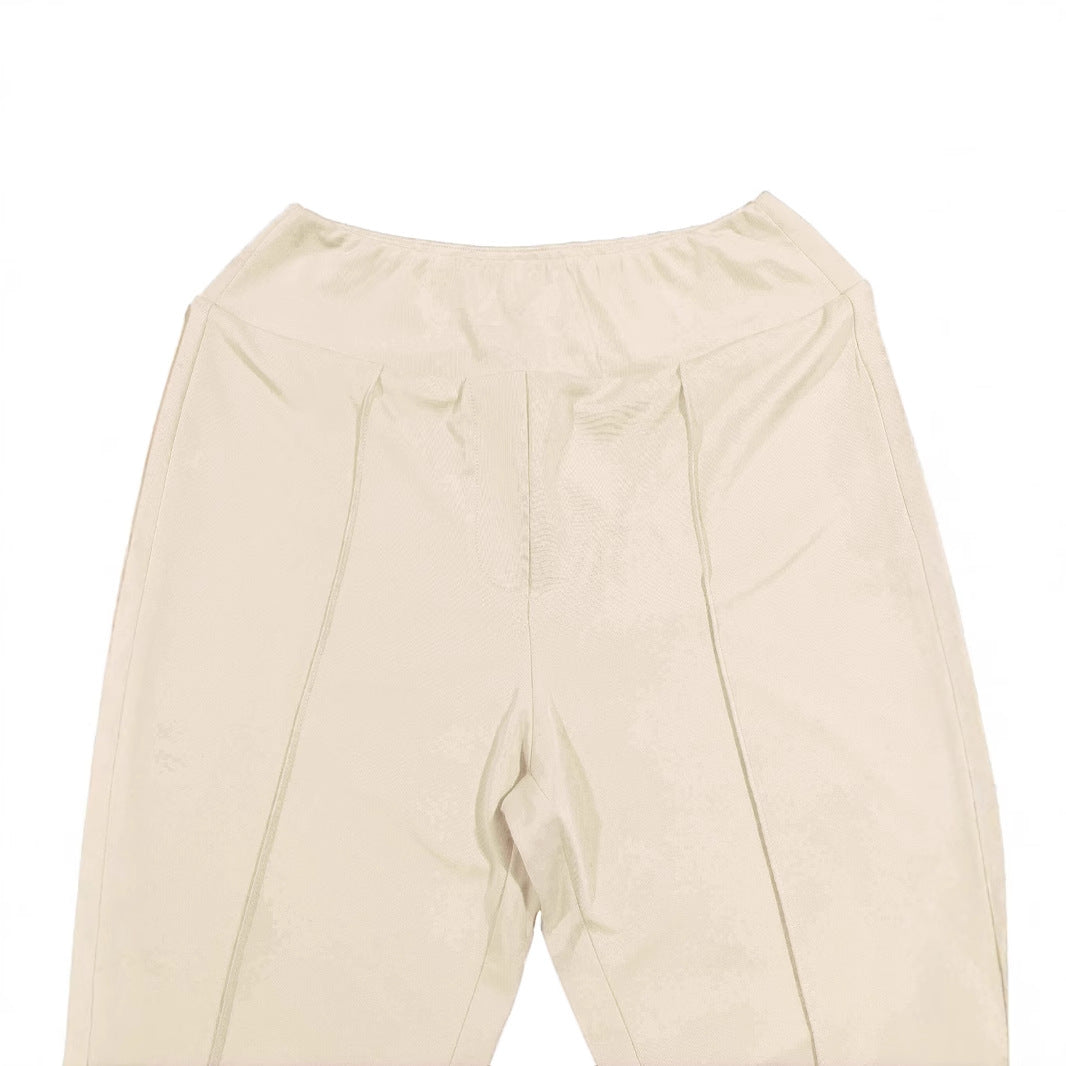 Pantalon évasé taille haute pour femmes