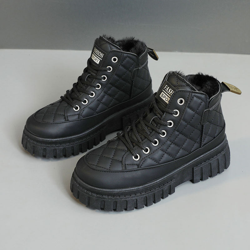 Bottes d'hiver élégantes pour femmes avec semelle antidérapante et doublure douillette