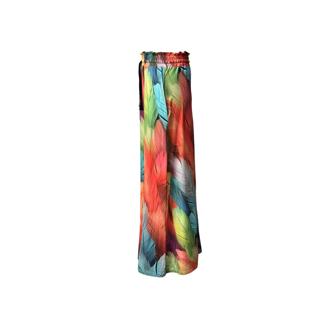 Jupe maxi femme avec motif mandala coloré et poches latérales