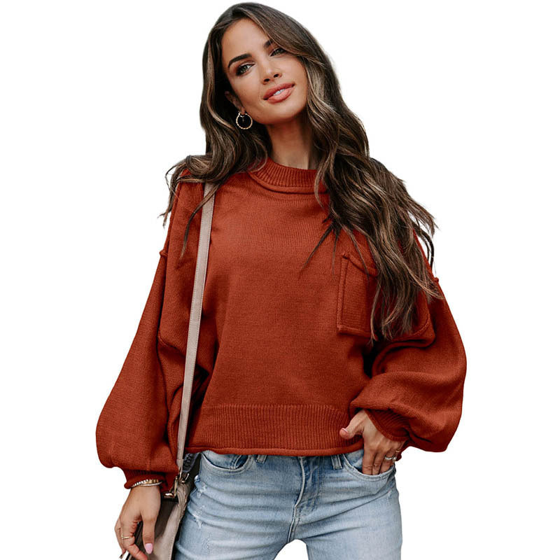 Pull en maille à manches longues pour femmes | STYLE MODERNE, CONFORTABLE, POLYVALENT
