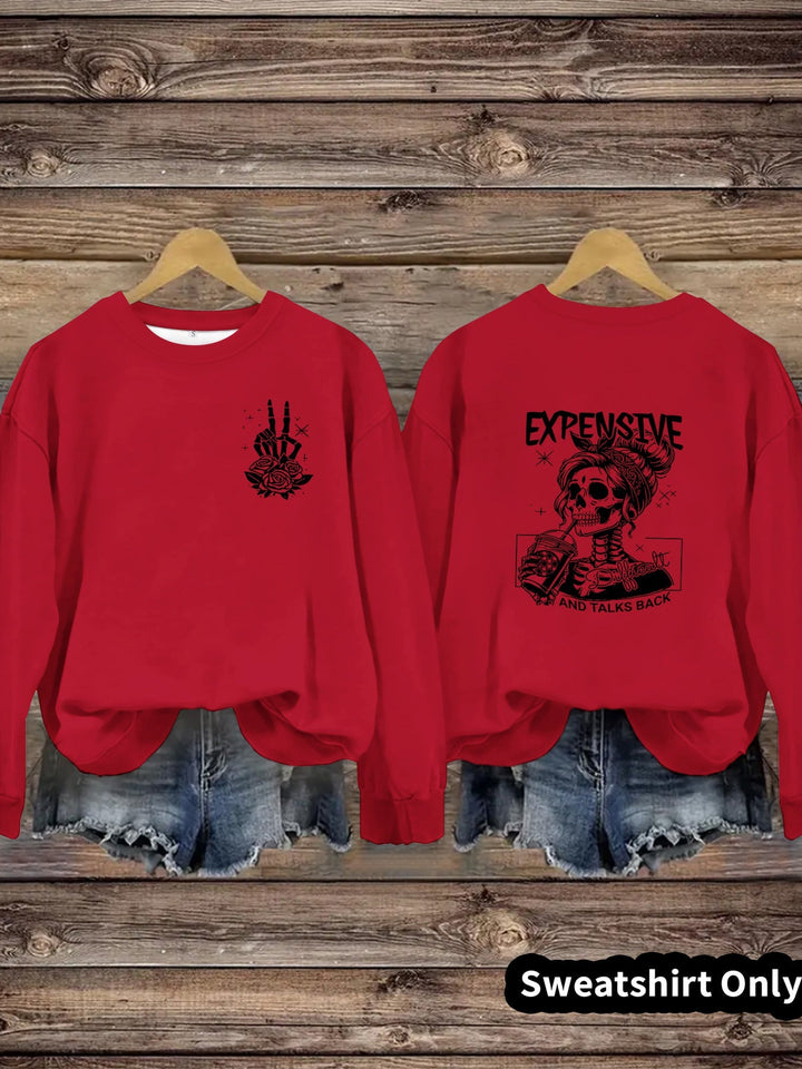 Sweat-shirt pour femmes avec motif créatif et coupe décontractée