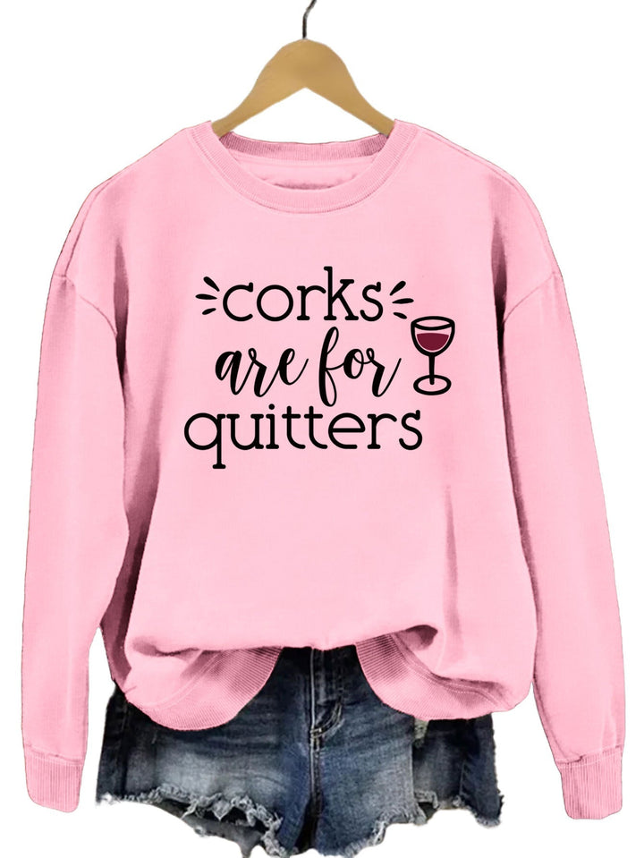 Sweat-shirt pour femmes avec une phrase créative et une coupe décontractée