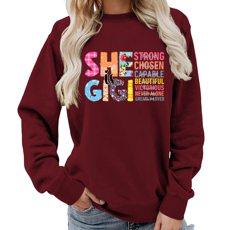 Sweat-shirt pour femmes avec design de texte inspirant
