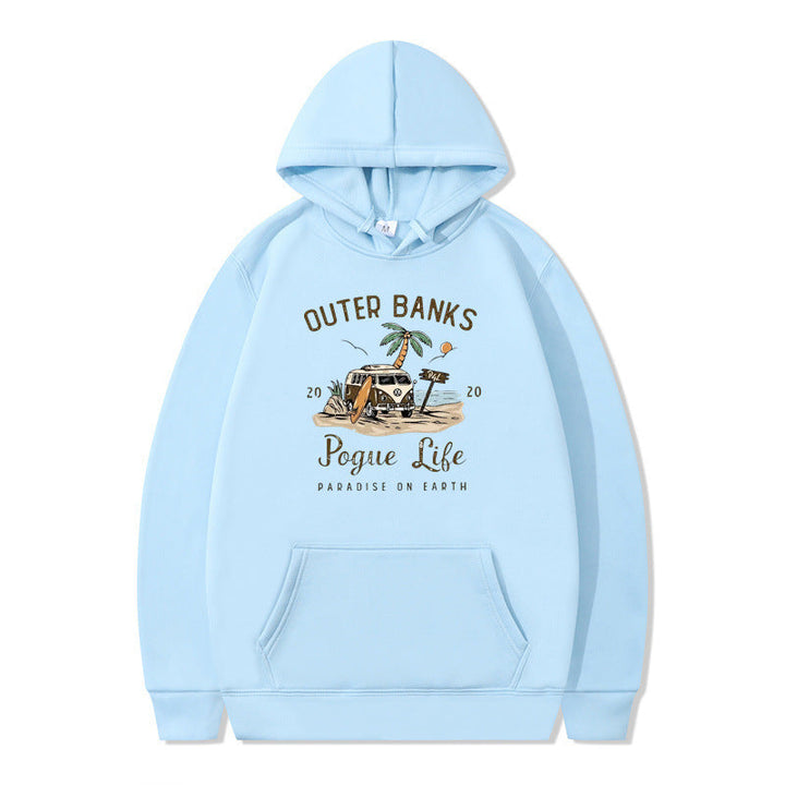 Sweat à capuche pour femmes avec design maritime et impression inspirante