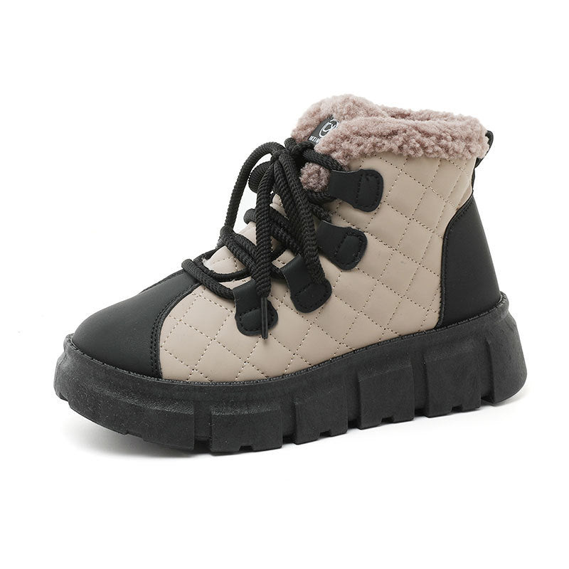 Bottes d'hiver pour femmes avec doublure douillette et semelle antidérapante