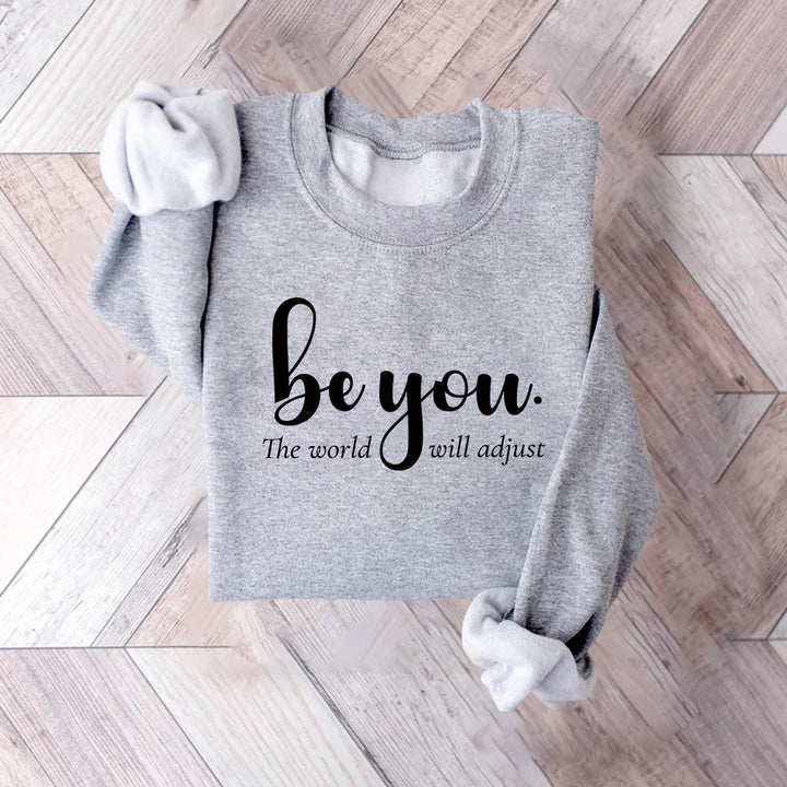 Sweatshirt pour femmes avec motif inspirant et message motivant