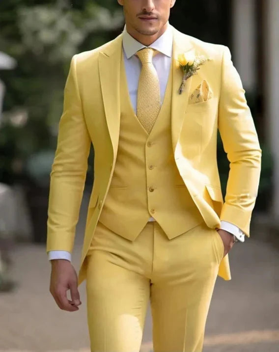 Costume de Mariage Élégant 3 Pièces pour Hommes | Classique