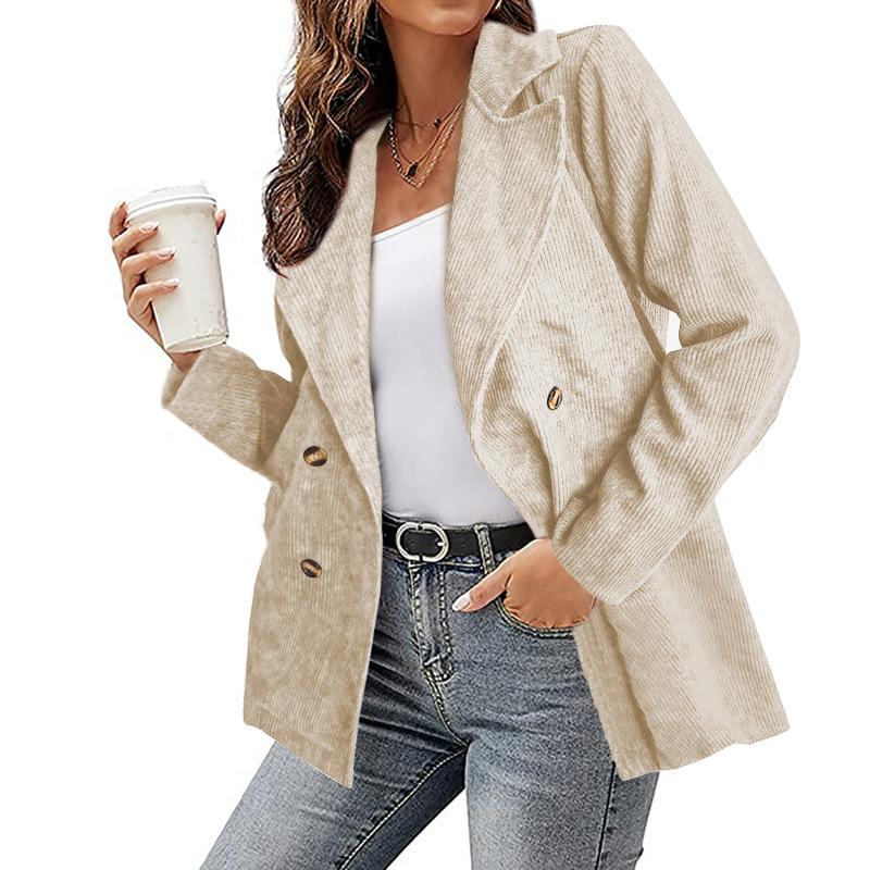 Manteau double boutonnage pour femmes
