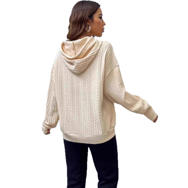 Hoodie pour femmes avec design tricoté structuré et coupe confortable