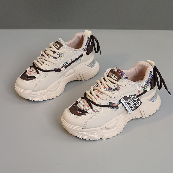 Baskets Chunky Sportives pour Femmes avec un Mélange de Motifs Exclusif et un Matériau Résistant