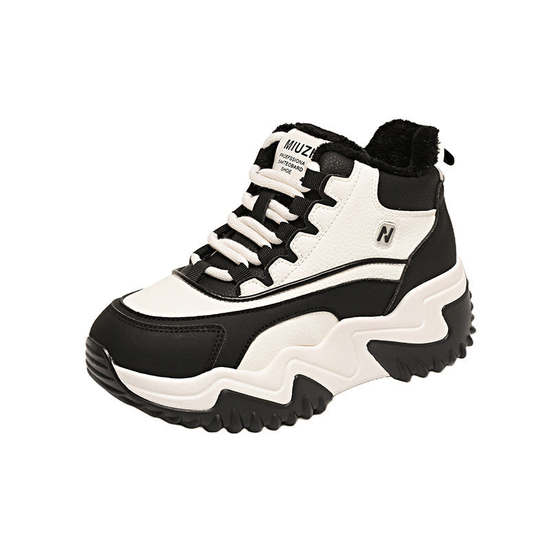 Baskets montantes sportives pour femmes avec doublure douillette
