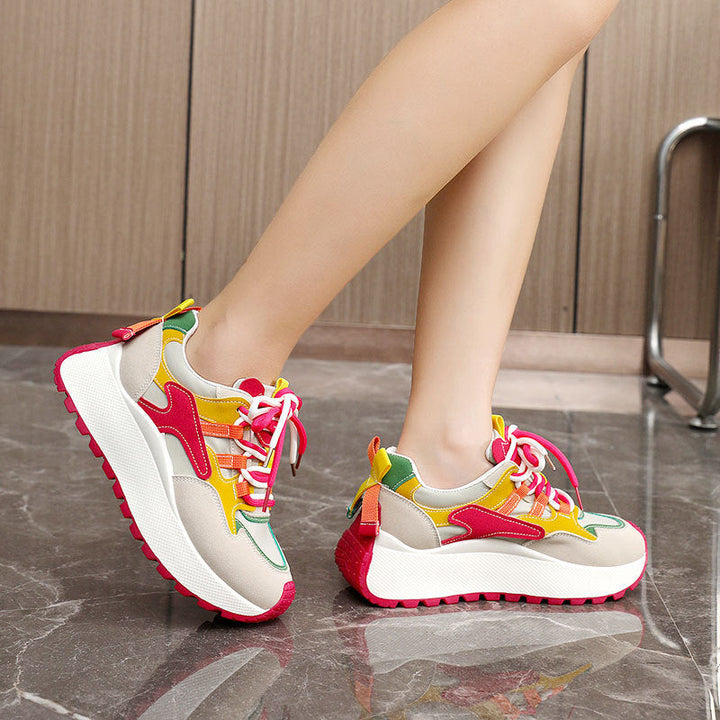 Baskets Chunky Sportives pour Femmes avec un Design de Couleur Ludique