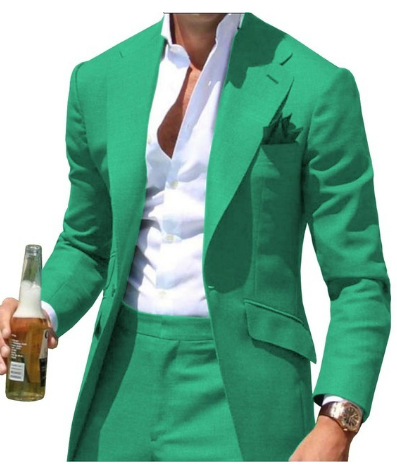 Costume de mariage élégant pour homme en deux pièces | Vert