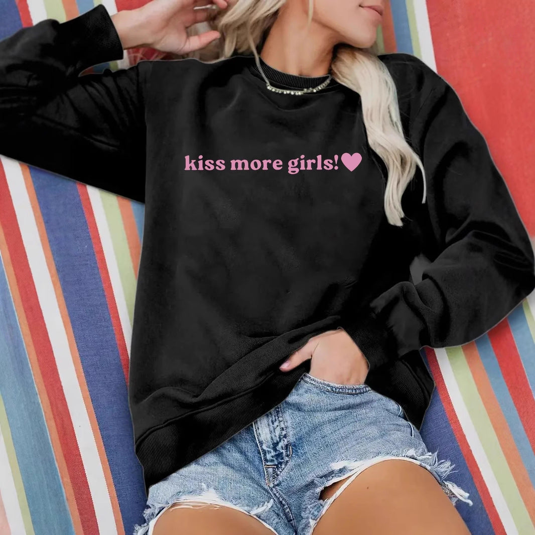 Sweat-shirt pour femmes avec inscription inspirante et coupe décontractée