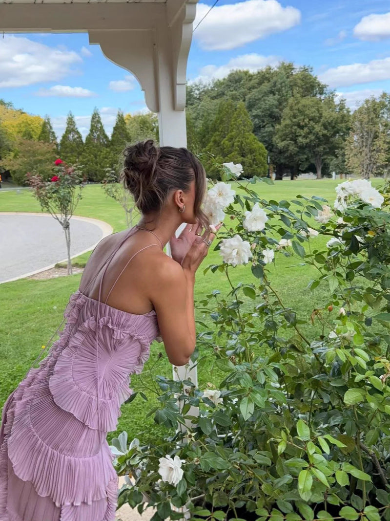 Yuna | Robe Maxi Paillettes Décolleté en V Dos Nu Robe de Soirée