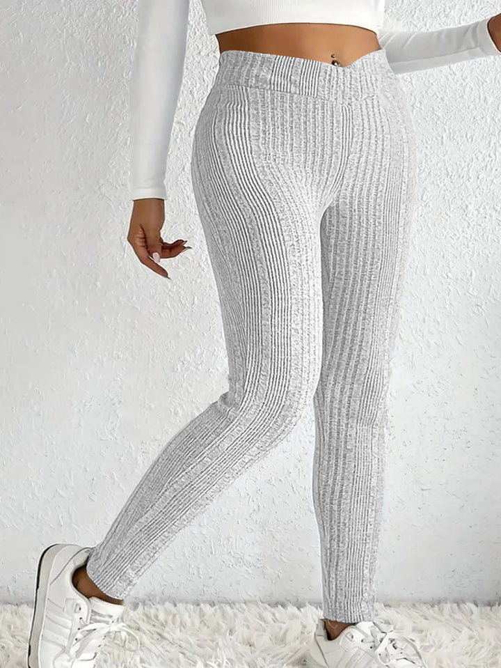 Leggings femme ajustés avec un motif rayé stylé
