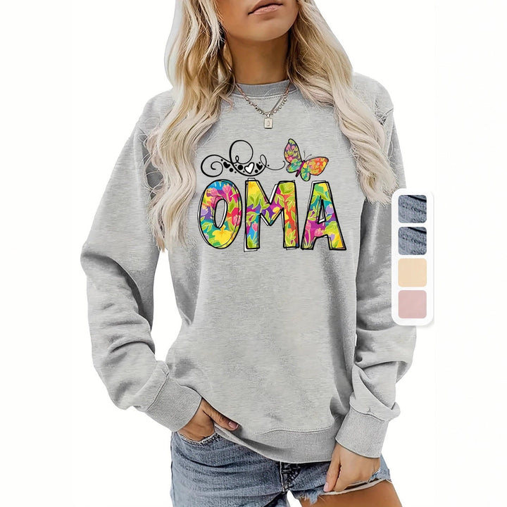 Sweat-shirt pour femmes avec impression botanique créative